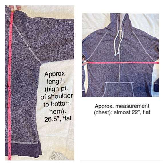 PURPLE ZIP HOODIE! Juniors XXL Long Sleeve French Terry; PIMATEE by PIMA APPAREL - Picture 9 of 11